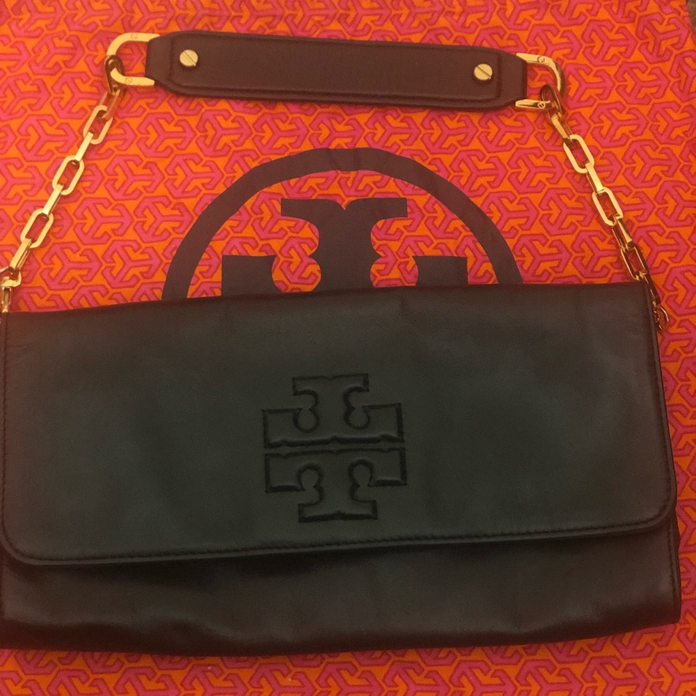 Tory Burch clutch - black soft leather